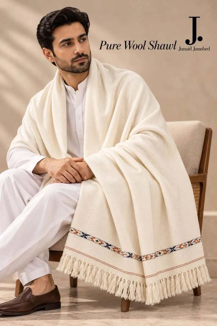 Men's Wool Plain Shawl